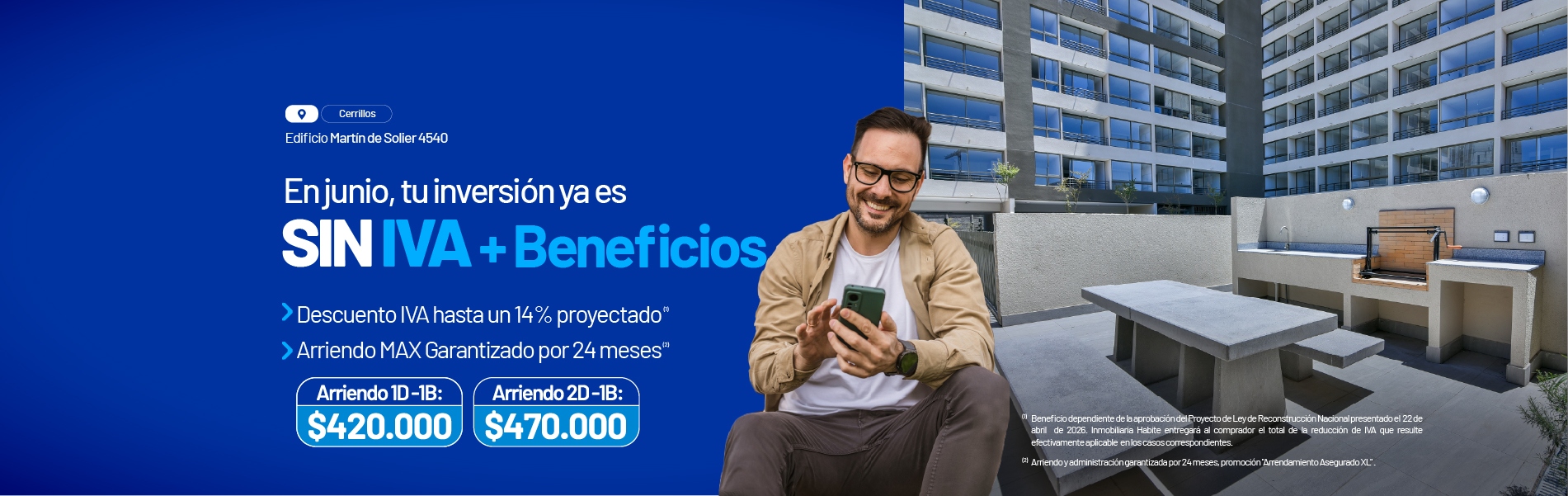 Venta de Departamentos 1 y 2 Dormitorios