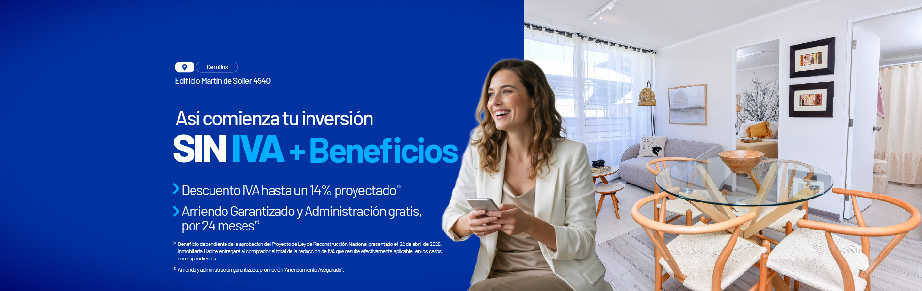 Venta de Departamentos 1 y 2 Dormitorios